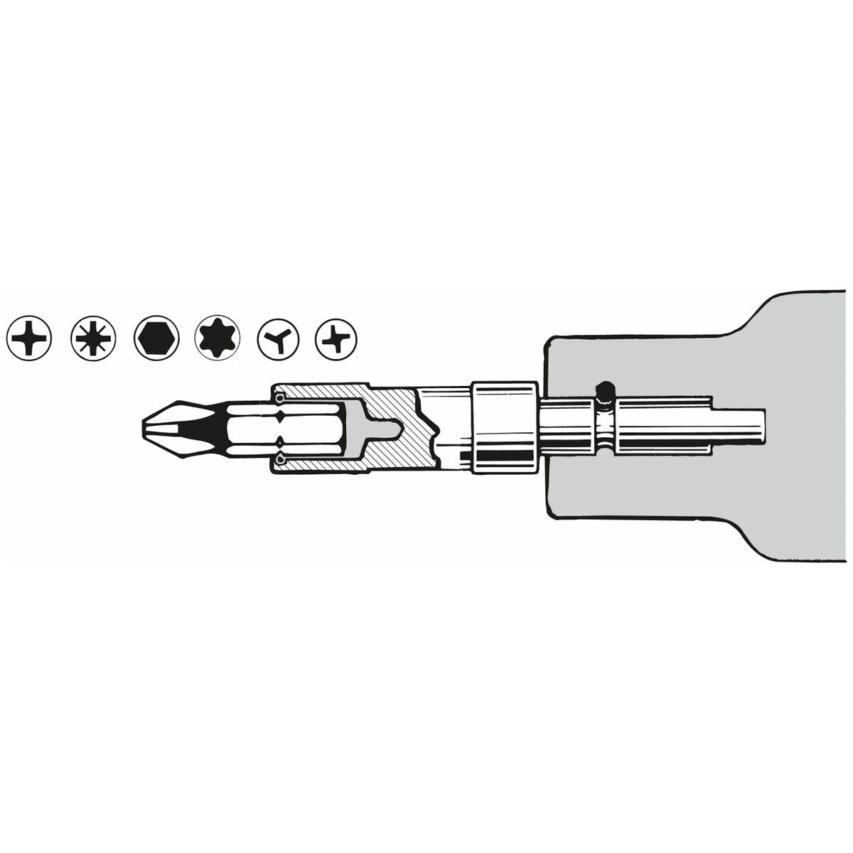 Mũi nối dài bit 6.35 150mm có nam châm Holex Mũi nối dài bit 6.35 150mm có nam châm Holex